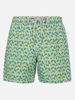 Herren-Badeshorts aus leichtem Stoff Lighting Micro Fantasy mit Gin- und Zitronen-Print
