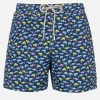 Herren-Badeshorts aus leichtem Stoff Lighting Micro Fantasy mit Hai-Print