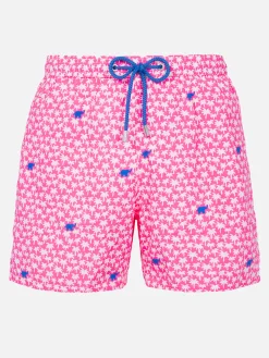 Herren-Badeshorts aus leichtem Stoff Lighting Micro Fantasy mit Palmen-Print