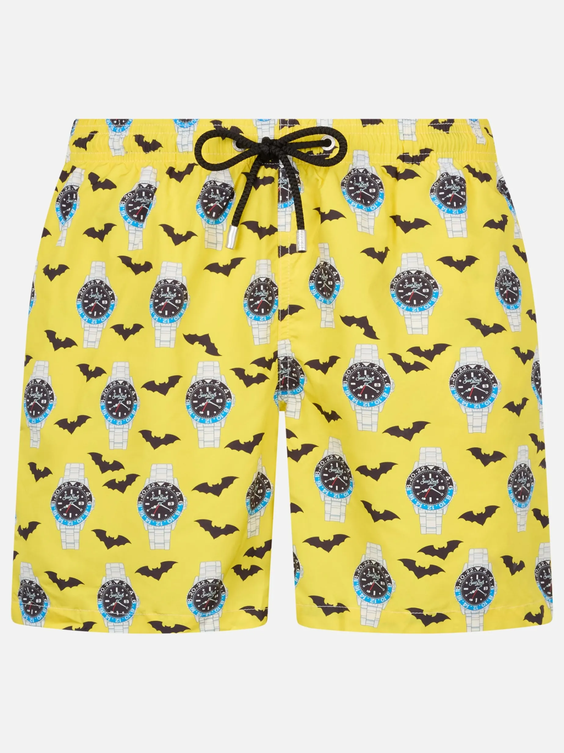 Herren-Badeshorts aus leichtem Stoff Lighting mit Uhrenaufdruck