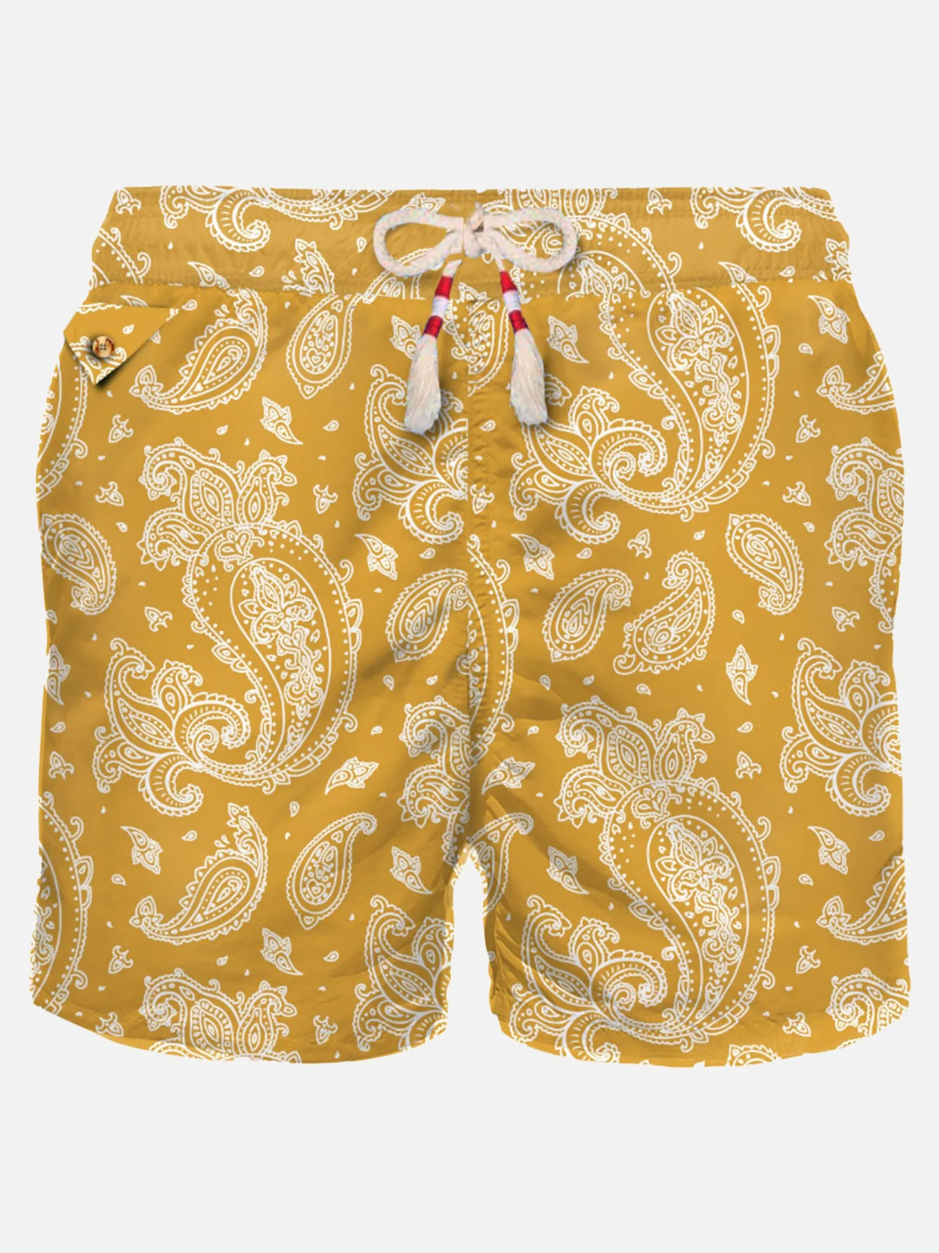Herren-Badeshorts aus leichtem Stoff mit Paisley-Print