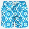 Herren-Badeshorts aus leichtem Stoff mit Majolika-Print