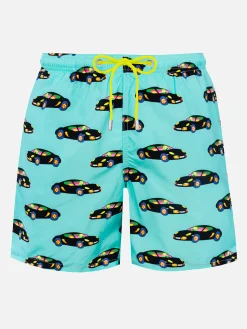 Herren-Badeshorts aus leichtem Stoff Lighting mit Lodola-Autoaufdruck | MARCO LODOLA SPECIAL EDITION