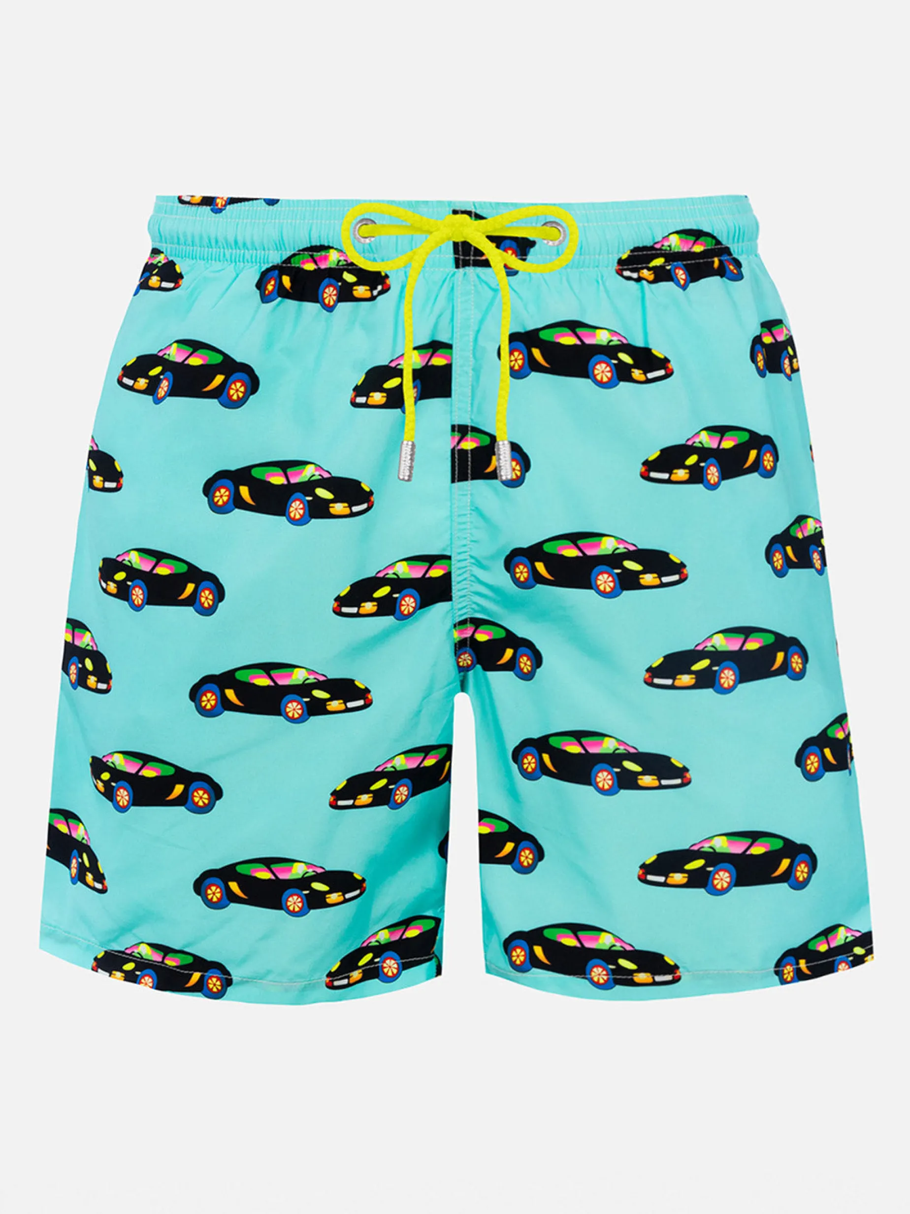 Herren-Badeshorts aus leichtem Stoff Lighting mit Lodola-Autoaufdruck | MARCO LODOLA SPECIAL EDITION