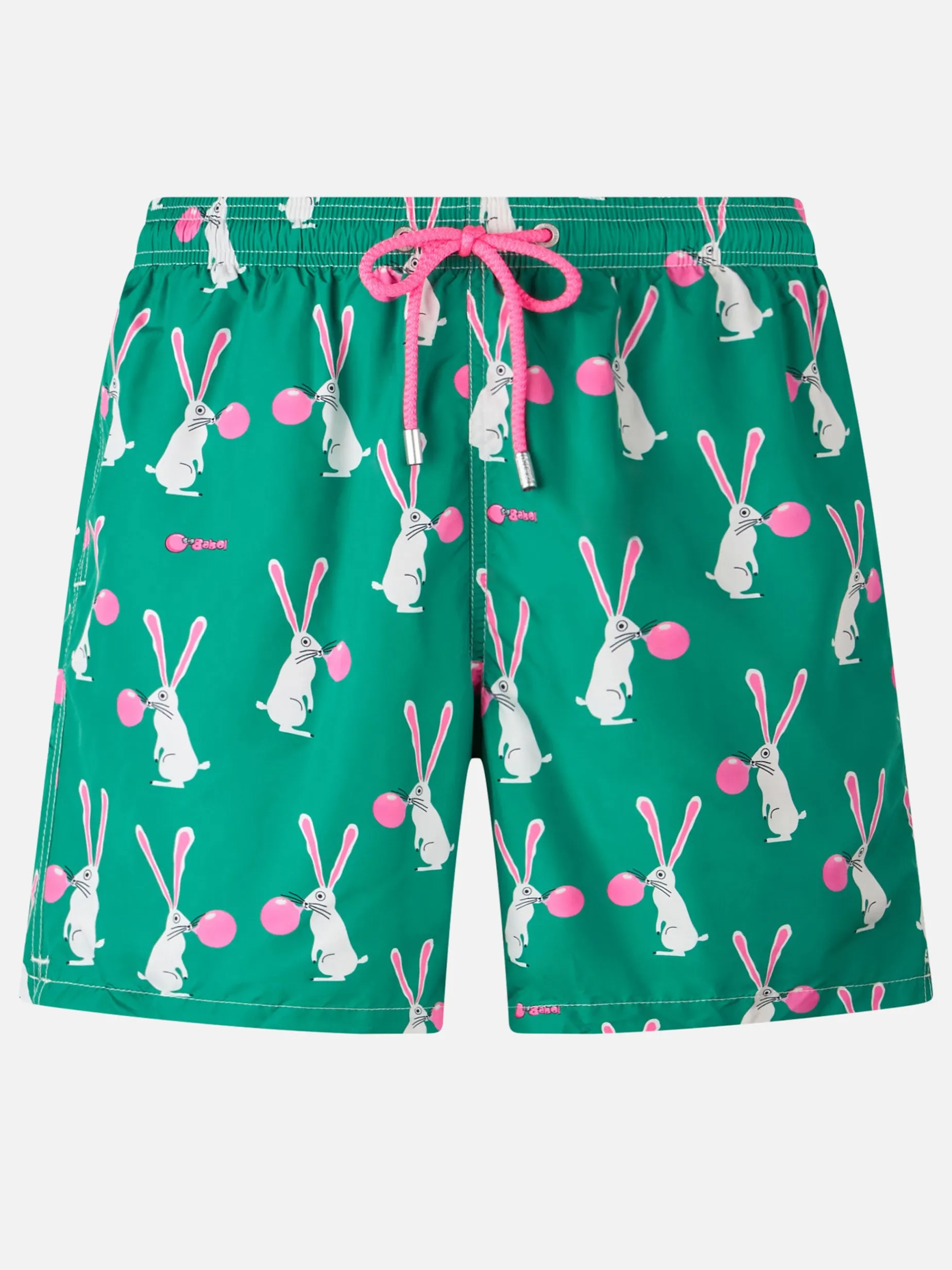 Herren-Badeshorts aus leichtem Stoff Lighting mit Big-Babol-Kaninchen-Aufdruck | GROSSE BABOL-SONDERAUSGABE