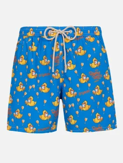 Herren-Badeshorts aus leichtem Stoff Lighting Micro Fantasy mit Enten-Cryptopuppets-Aufdruck | CRYPTOPUPPET-SONDERAUSGABE