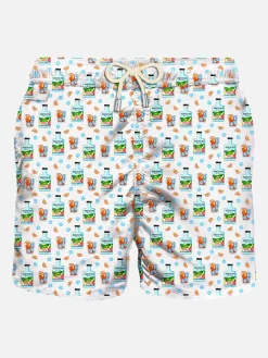 Herren-Badeshorts aus leichtem Stoff mit Portofino Dry Gin-Aufdruck | Portofino Dry Gin Special Edition