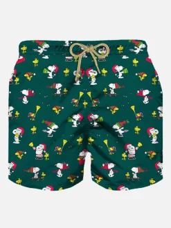 Herren-Badeshorts aus leichtem Stoff mit Snoopy Padel-Aufdruck | SNOOPY – PEANUTS™ SONDEREDITION