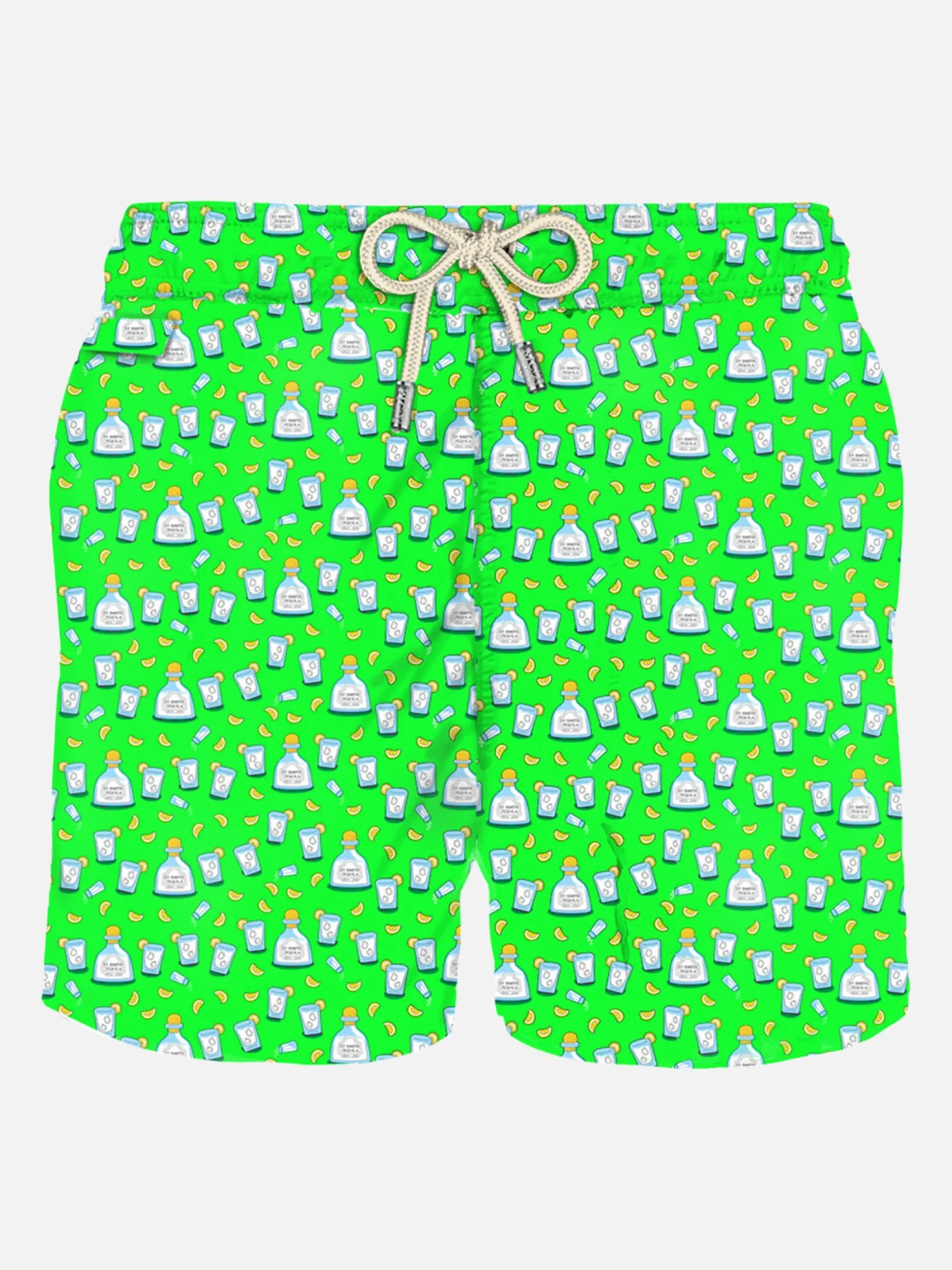 Herren-Badeshorts aus leichtem Stoff mit Tequila-Aufdruck