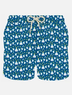 Herren-Badeshorts aus leichtem Stoff mit Tequila-Aufdruck