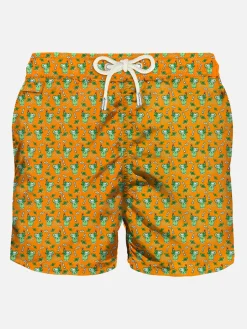 Herren-Badeshorts aus leichtem Stoff mit Mojito-Print