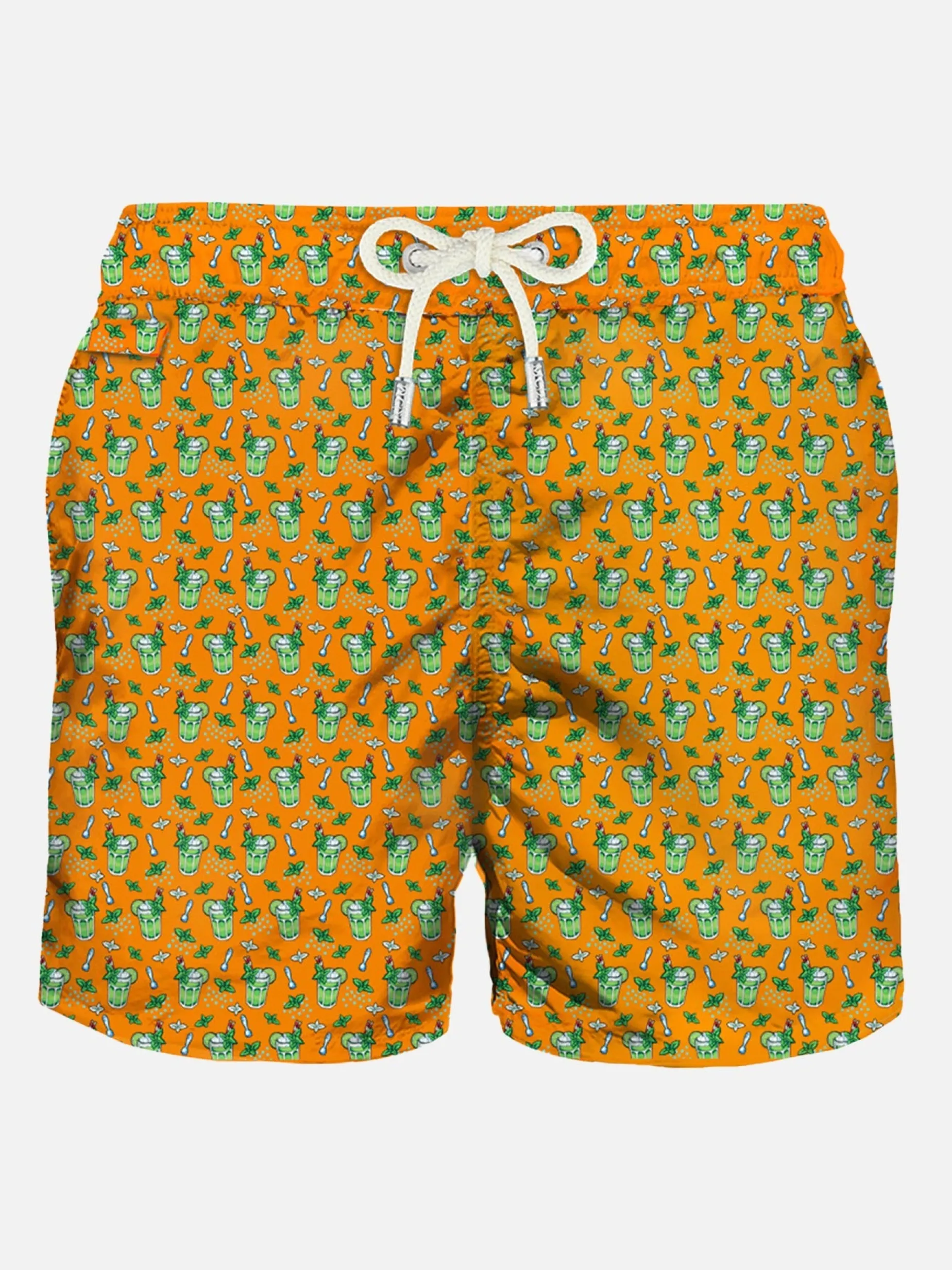 Herren-Badeshorts aus leichtem Stoff mit Mojito-Print
