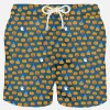 Herren-Badeshorts aus leichtem Stoff mit Halloween-Aufdruck