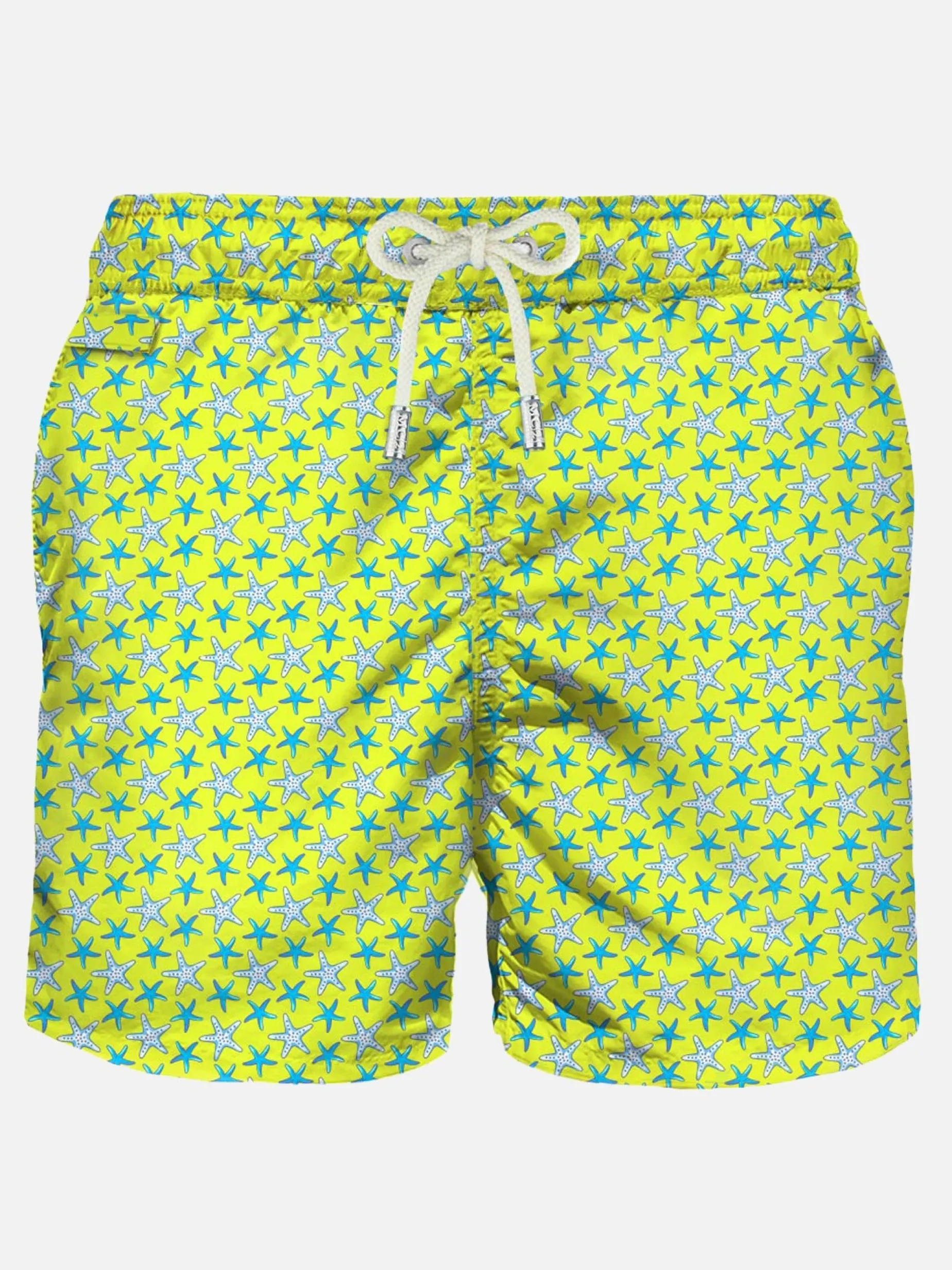 Herren-Badeshorts aus leichtem Stoff mit Seestern-Print