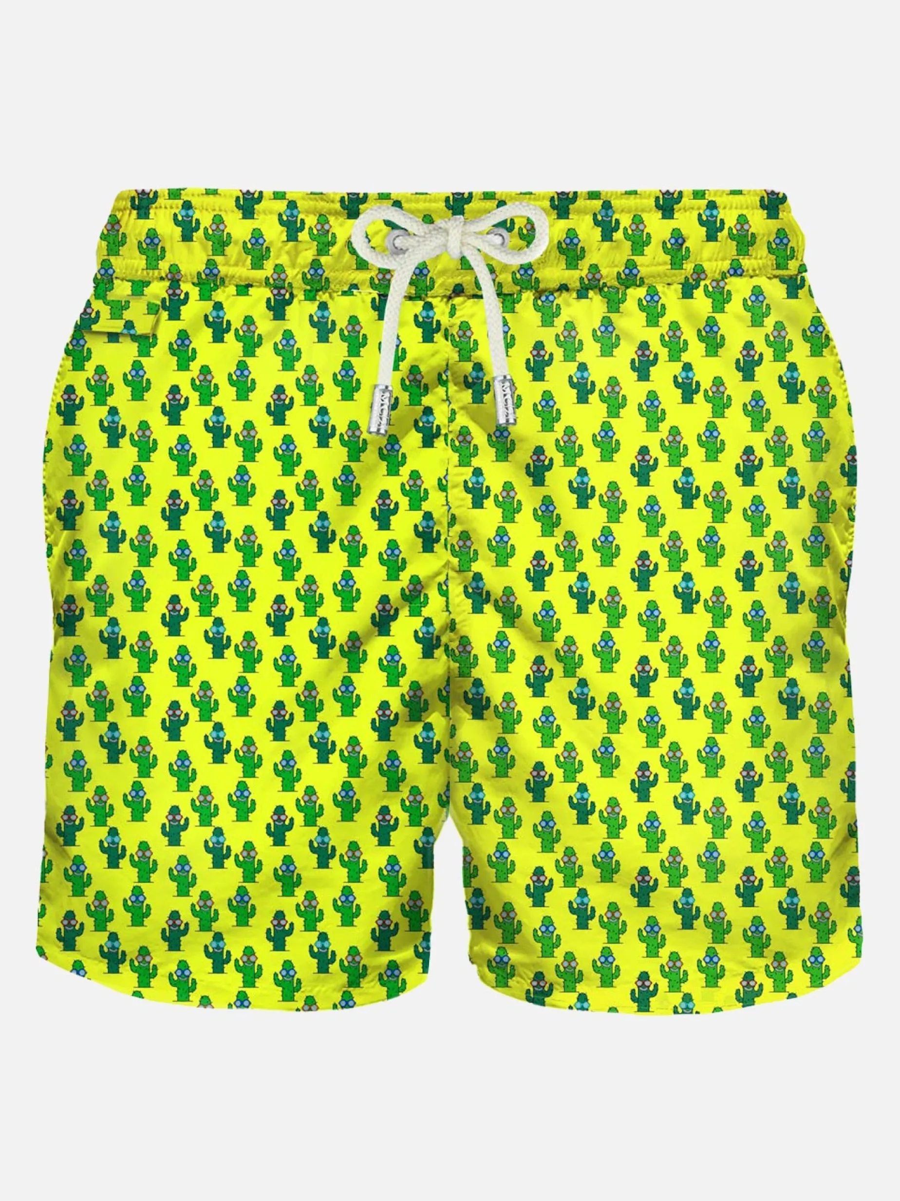 Herren-Badeshorts aus leichtem Stoff mit Kaktusmuster