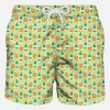 Herren-Badeshorts aus leichtem Stoff mit Cocktail-Print