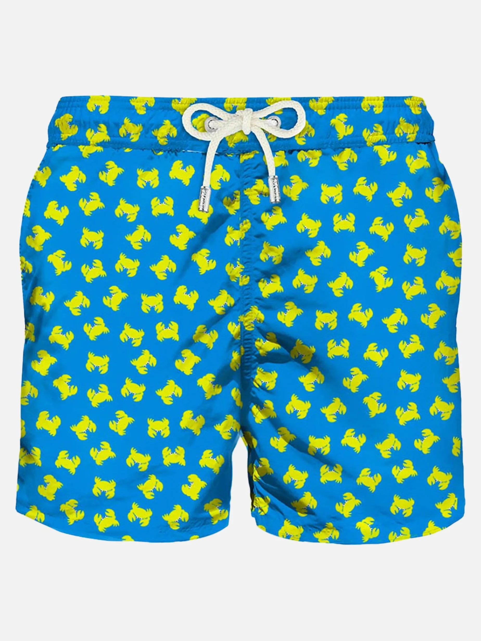 Herren-Badeshorts aus leichtem Stoff mit Krabbenmuster