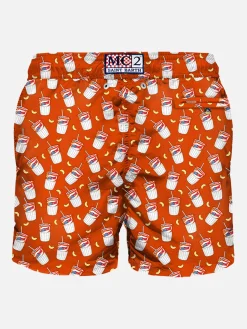 Herren-Badeshorts aus leichtem Stoff mit Estathé-Print | Estathé® Sonderedition
