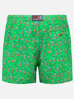 Herren-Badeshorts aus leichtem Stoff mit Gin-Print | PORTOFINO DRY GIN SONDEREDITION