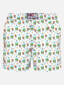Herren-Badeshorts aus leichtem Stoff mit Gin-Print | PORTOFINO DRY GIN SONDEREDITION