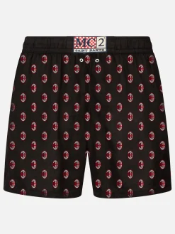 Herren-Badeshorts aus leichtem Stoff mit Milan-Print | MAILAND SONDERAUSGABE
