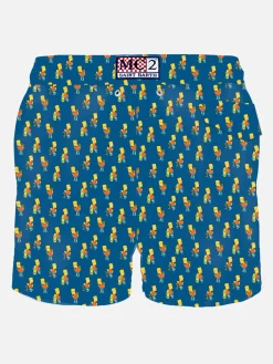 Herren-Badeshorts aus leichtem Stoff mit Skater-Bart-Aufdruck | DIE SIMPSONS-SONDERAUSGABE