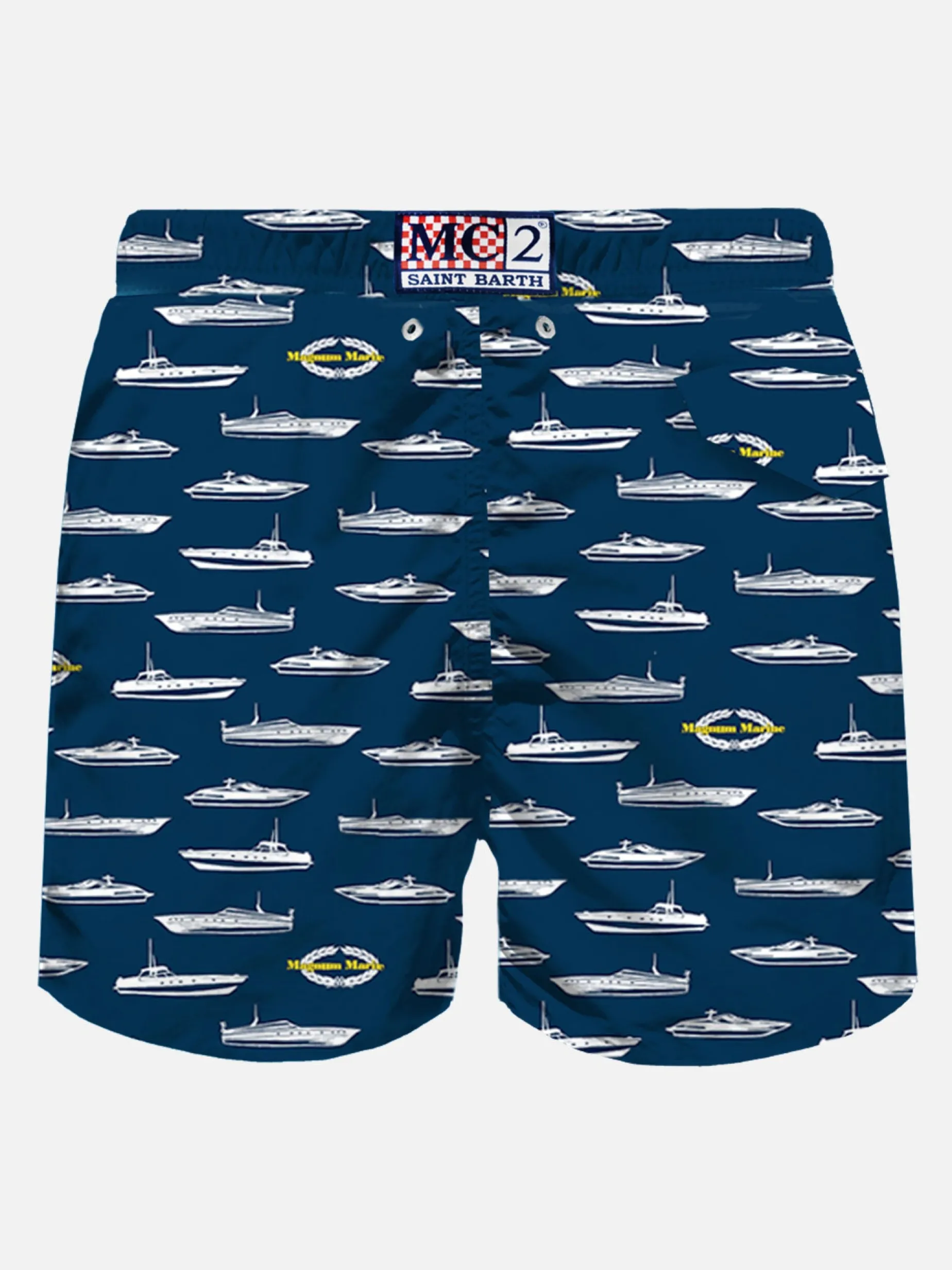Herren-Badeshorts aus leichtem Stoff mit Magnum Marine-Print | MAGNUM MARINE SONDEREDITION