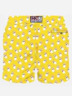 Herren-Badeshorts aus leichtem Stoff mit Estathé-Print | ESTATHE'® SONDEREDITION