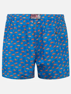 Herren-Badeshorts aus leichtem Stoff mit Clownfisch-Print
