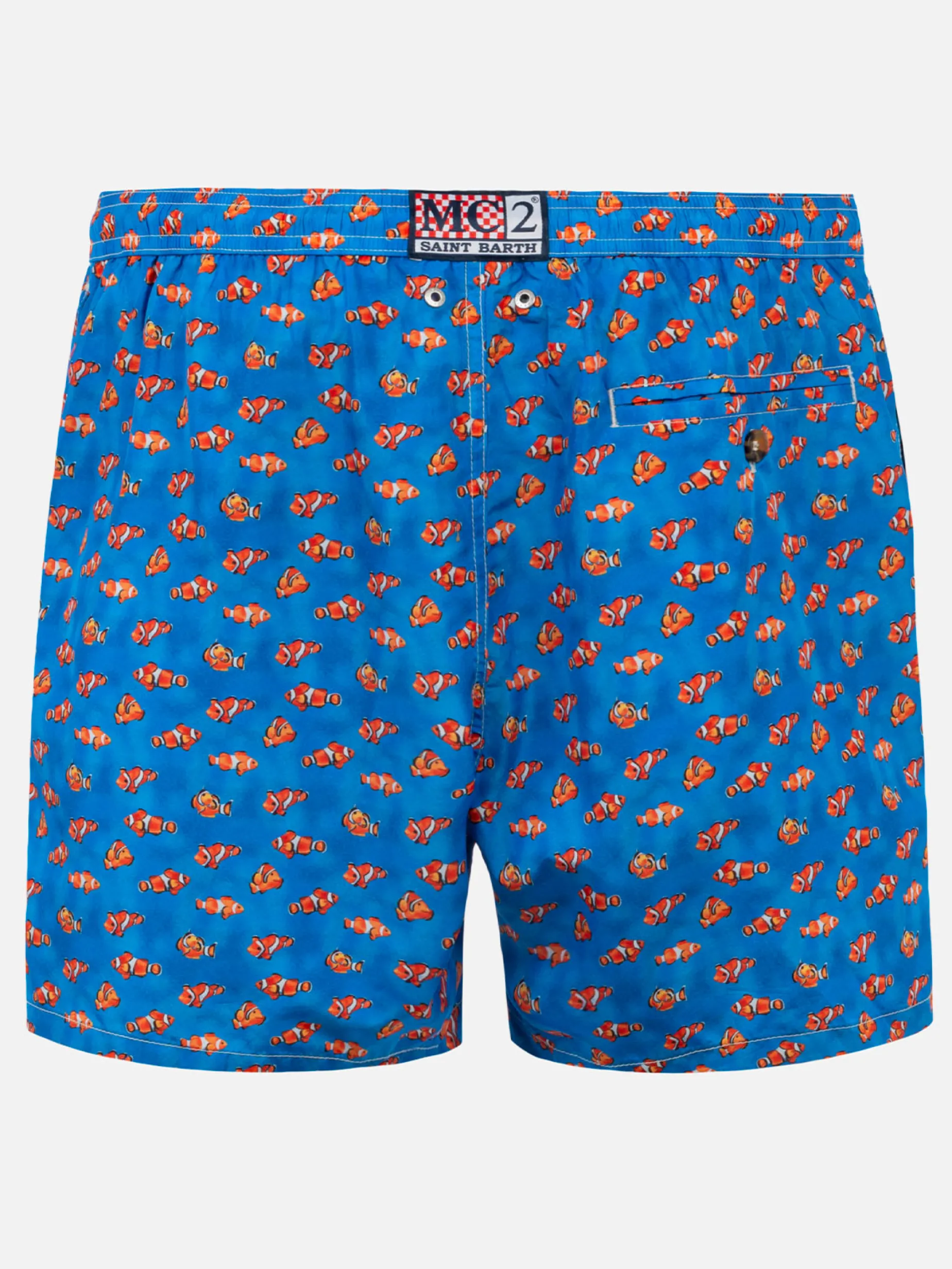 Herren-Badeshorts aus leichtem Stoff mit Clownfisch-Print