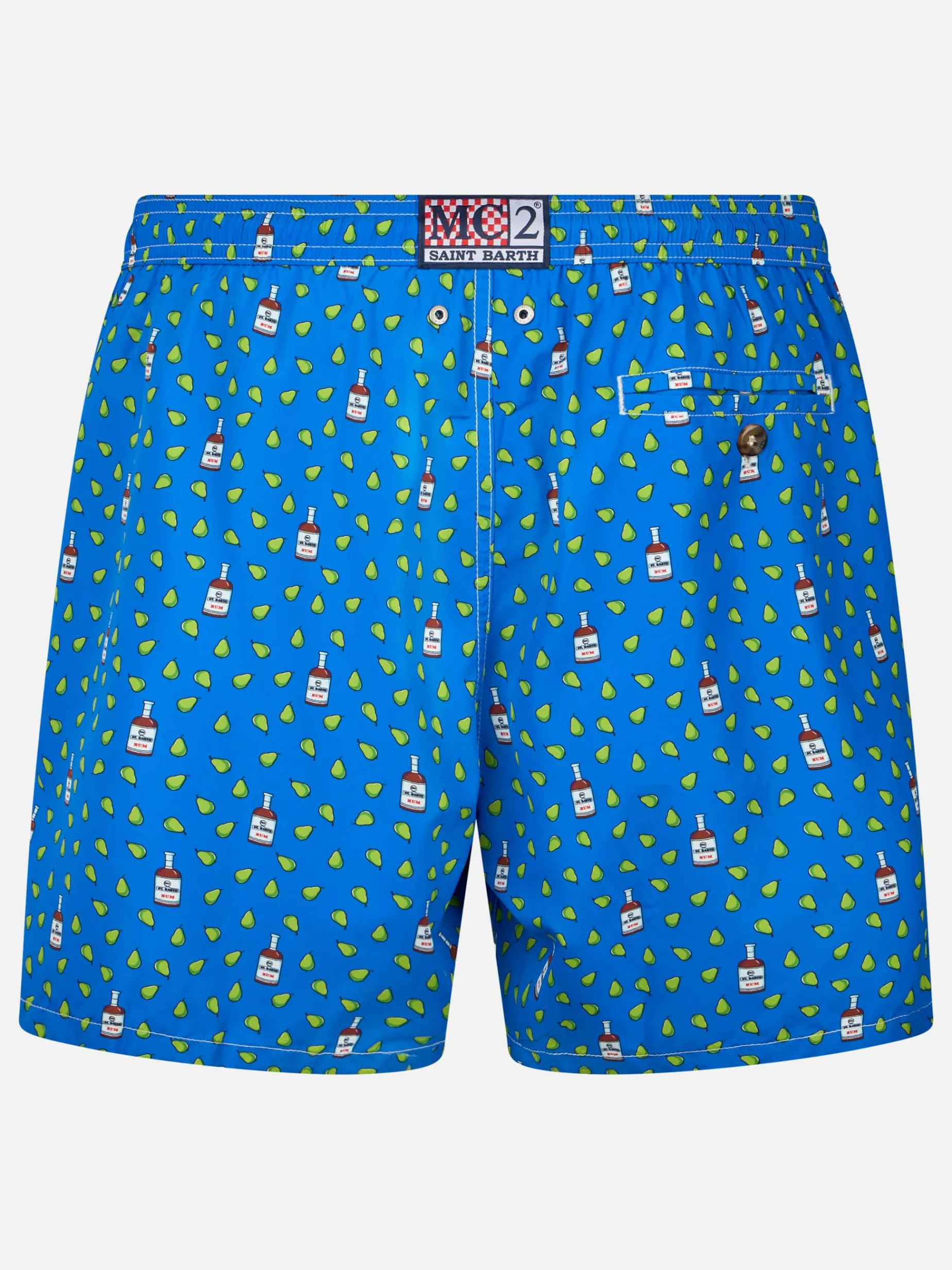 Herren-Badeshorts aus leichtem Stoff Lighting Micro Fantasy mit Rum- und Birnendruck