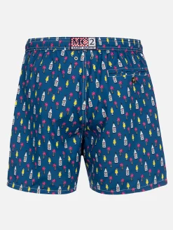 Herren-Badeshorts aus leichtem Stoff Lighting Micro Fantasy mit Cocktail-Print