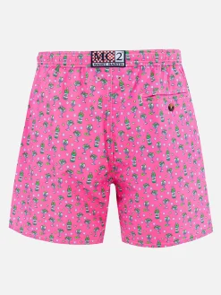 Herren-Badeshorts aus leichtem Stoff Lighting Micro Fantasy mit Eis- und Cocktail-Print