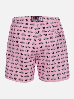 Herren-Badeshorts aus leichtem Stoff Lighting Micro Fantasy mit Panda und Panda-Aufdruck | PANDA-SONDERAUSGABE