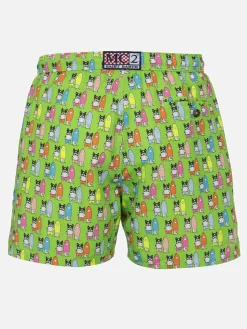 Herren-Badeshorts aus leichtem Stoff Lighting Micro Fantasy mit Surfer-Dogs-Aufdruck