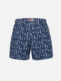 Herren-Badeshorts aus leichtem Stoff Lighting Micro Fantasy mit Gin Mare-Aufdruck | GIN MARE SONDEREDITION