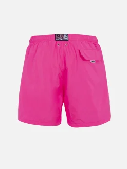 Herren-Badeshorts aus leichtem Stoff in Neonrosa Lighting Pantone | PANTONE-SONDERAUSGABE