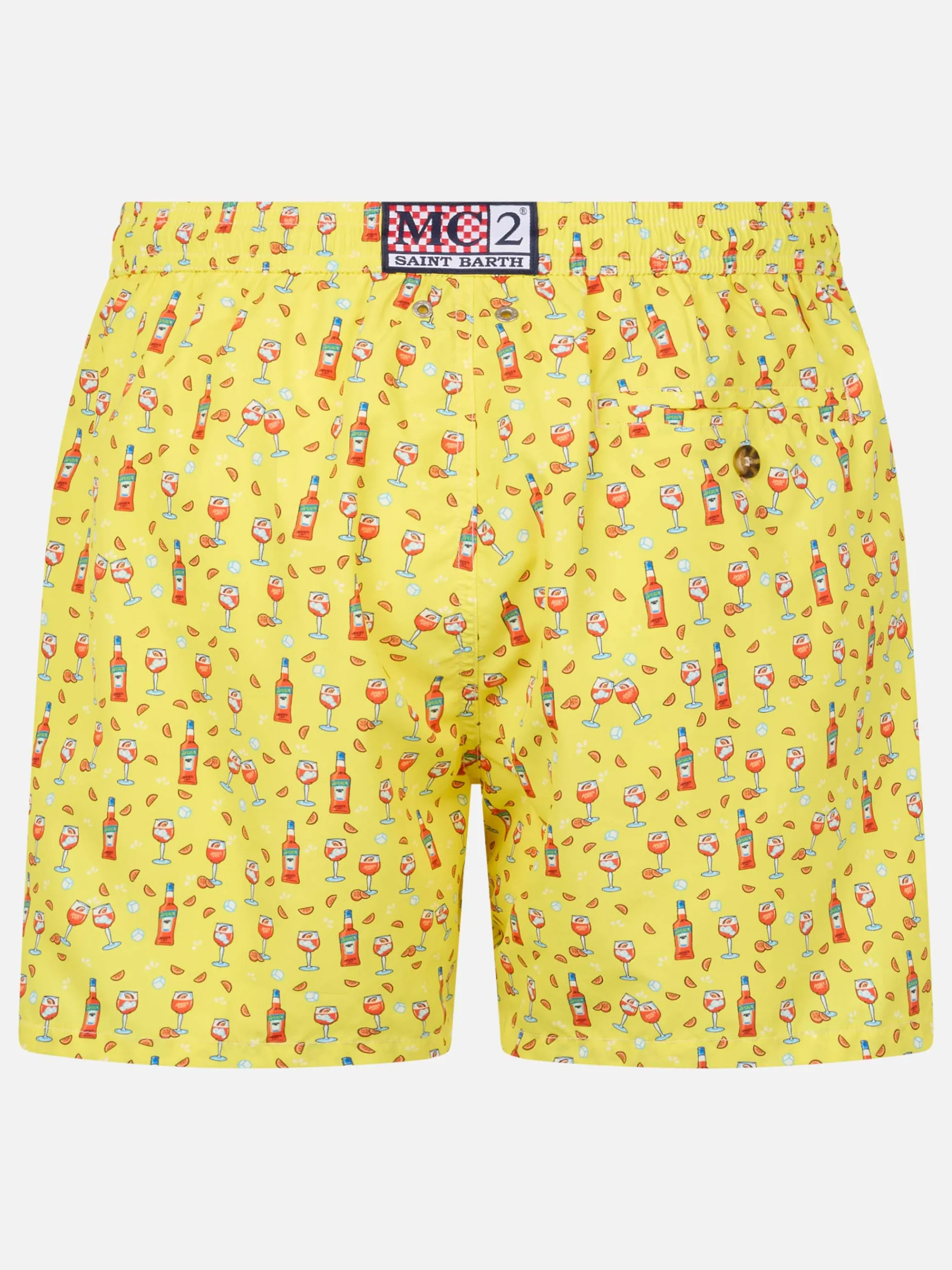 Herren-Badeshorts aus leichtem Stoff Lighting Micro Fantasy mit Aperol Spritz-Aufdruck | APEROL SONDEREDITION