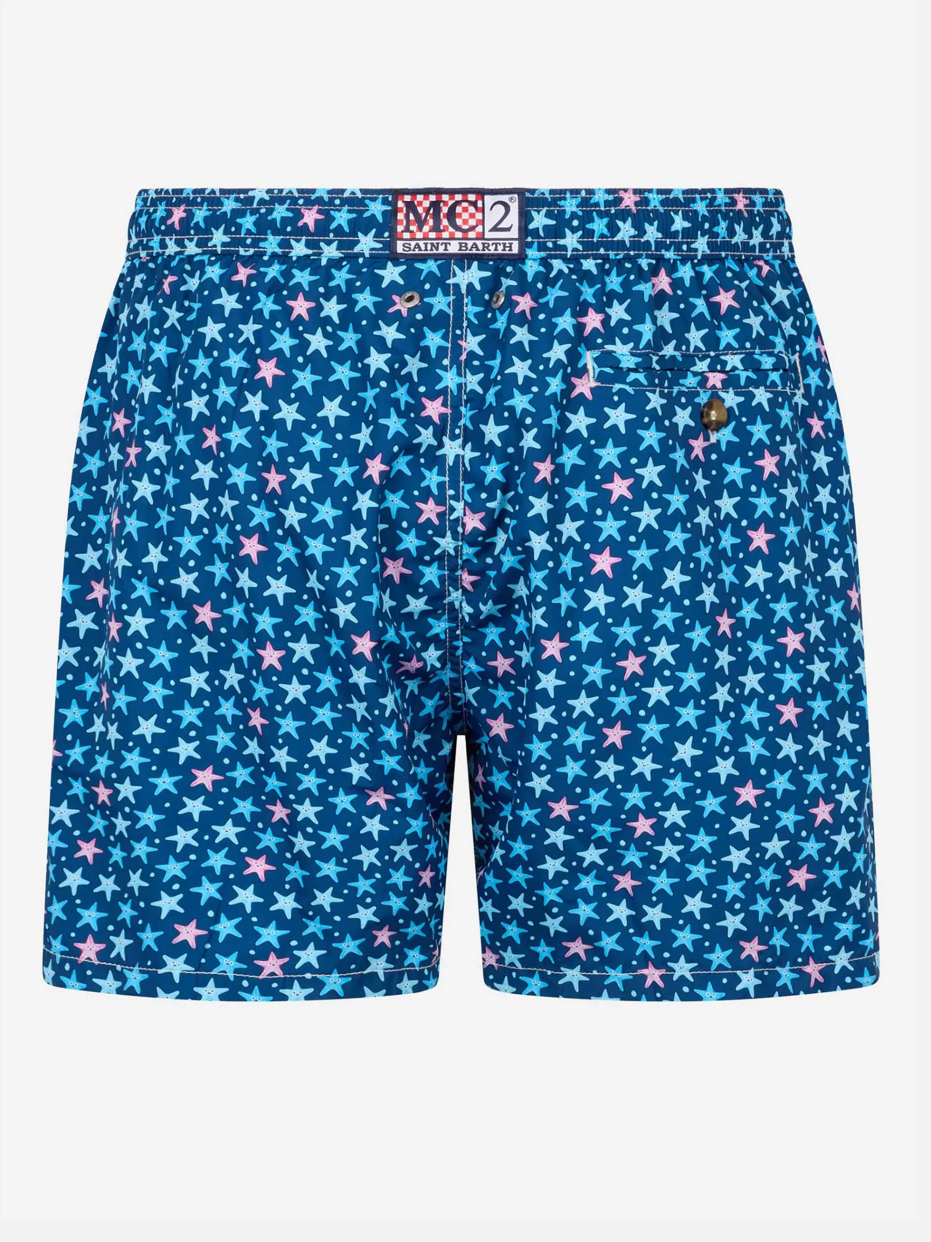 Herren-Badeshorts aus leichtem Stoff Lighting Micro Fantasy mit Seestern-Print