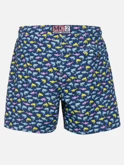 Herren-Badeshorts aus leichtem Stoff Lighting Micro Fantasy mit Hai-Print
