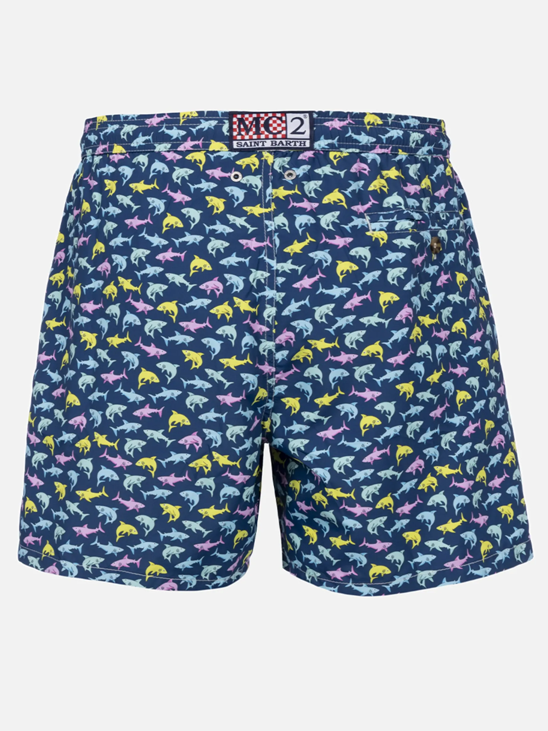 Herren-Badeshorts aus leichtem Stoff Lighting Micro Fantasy mit Hai-Print