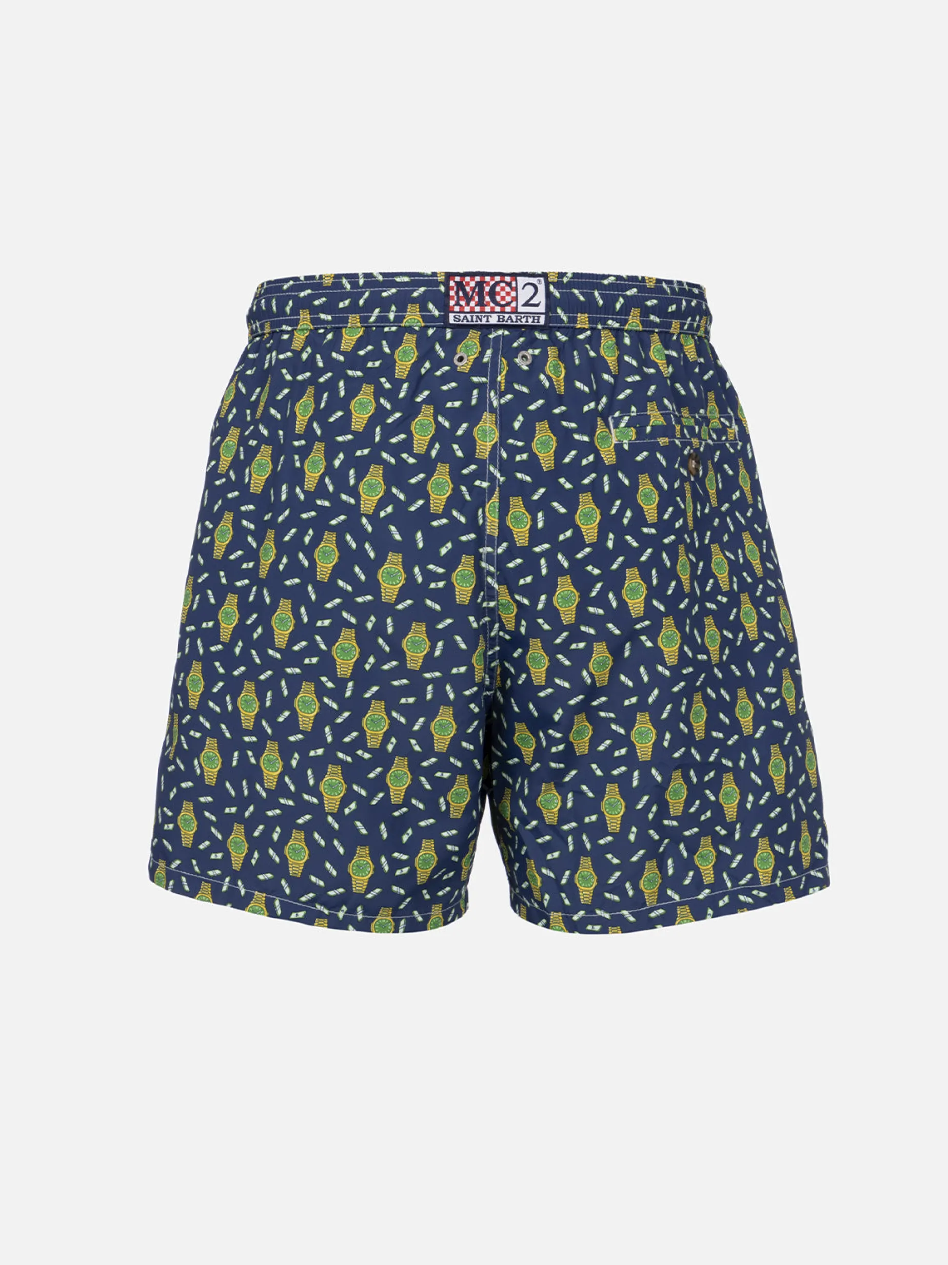 Herren-Badeshorts aus leichtem Stoff Lighting Micro Fantasy mit Uhrenaufdruck