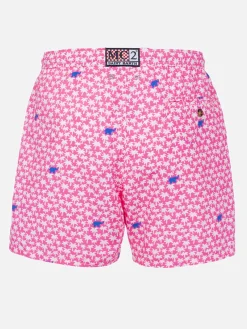 Herren-Badeshorts aus leichtem Stoff Lighting Micro Fantasy mit Palmen-Print