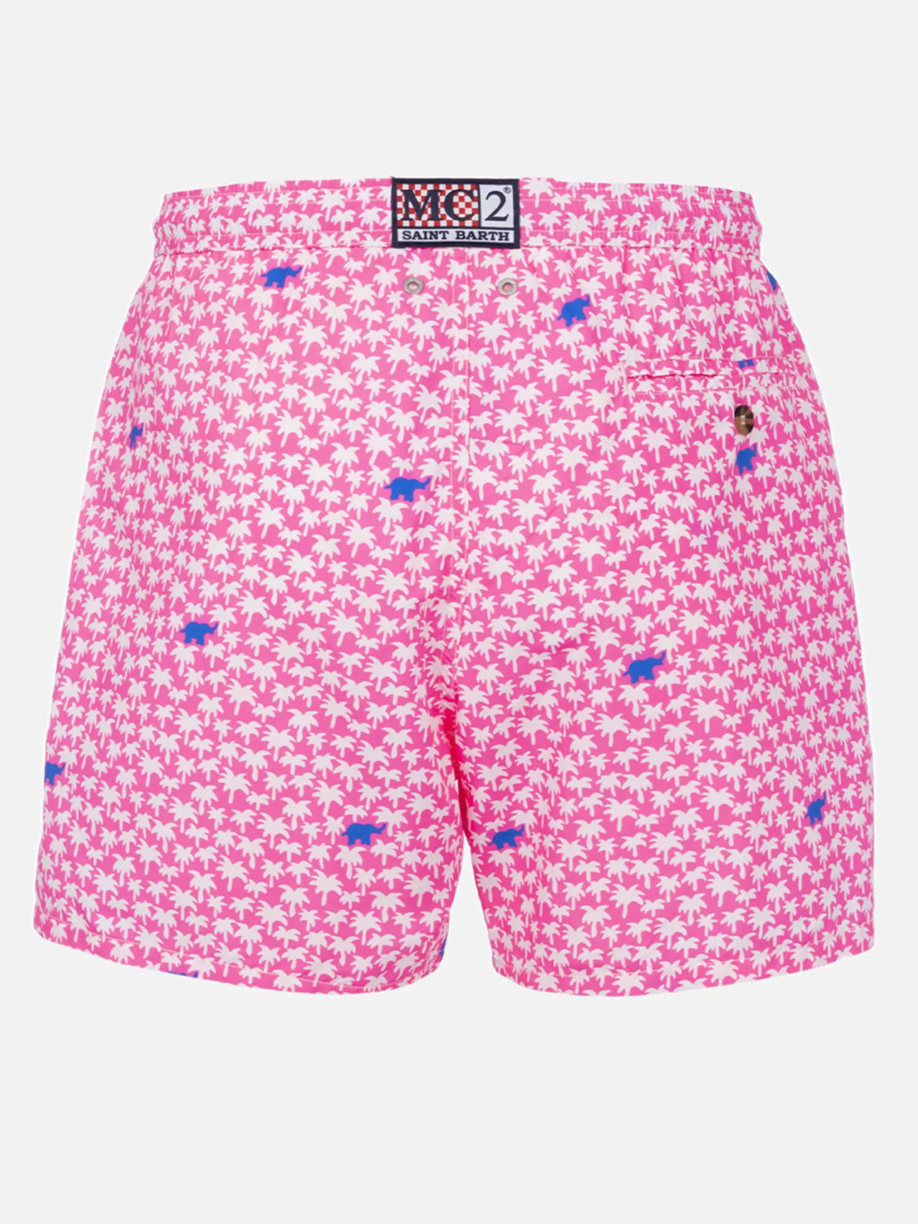 Herren-Badeshorts aus leichtem Stoff Lighting Micro Fantasy mit Palmen-Print