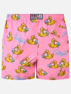 Herren-Badeshorts aus leichtem Stoff Lighting mit Cryptopuppets-Aufdruck | CRYPTOPUPPET-SONDERAUSGABE
