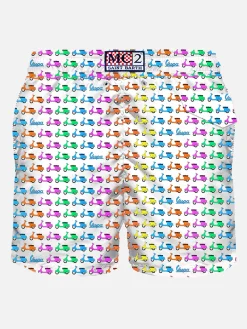 Herren-Badeshorts aus leichtem Stoff mit Vespa-Aufdruck | VESPA© SONDEREDITION