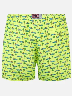 Herren-Badeshorts aus leichtem Stoff mit Surfcar-Aufdruck