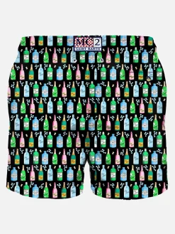 Herren-Badeshorts aus leichtem Stoff mit Bollicine-Aufdruck