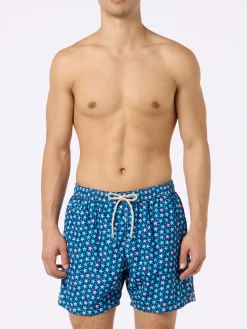 Herren-Badeshorts aus leichtem Stoff Lighting Micro Fantasy mit Seestern-Print