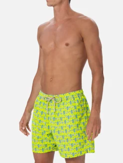 Herren-Badeshorts aus leichtem Stoff Lighting Micro Fantasy mit Gym- und Gin-Aufdruck